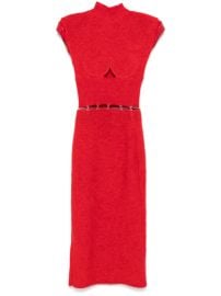 Sportmax brushed-finish Midi Dress Red at Farfetch